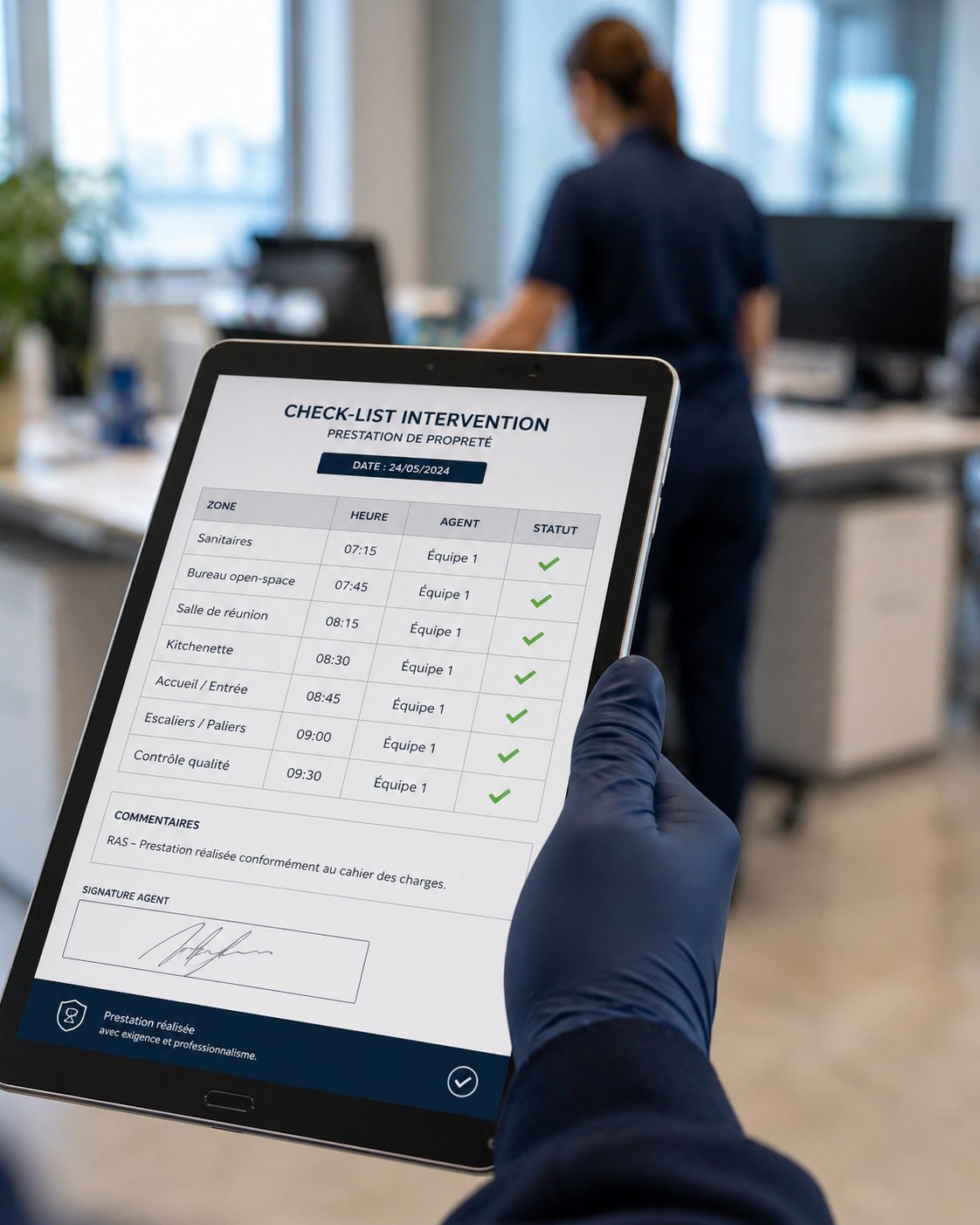 Check-list digitale traçabilité